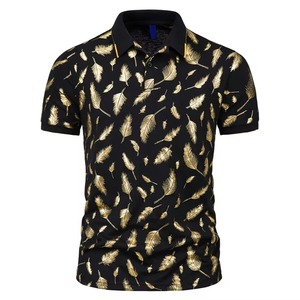 Ropa de hombre, polos de manga corta, Polo transpirable de alta calidad, ropa de calle de cuello alto de algodón, polos de hombre - Product Image 1