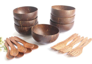 Cuenco de cáscara de coco hecho a mano-Utensilios de cocina ecológicos para ensaladas y batidos-Hot 2025 - Product Image 2