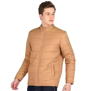 Vestes bouffantes simples pour hommes de dernier style Vestes bouffantes respirantes à col montant et fermeture à glissière pour hommes - Product Image 4