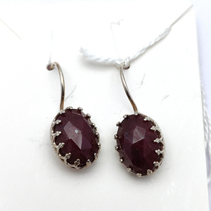 ทับทิมธรรมชาติ14x10มม. รูปไข่925เงินสเตอร์ลิงต่างหูห้อยทำด้วยมือเครื่องประดับที่ดีสำหรับเด็กผู้หญิงอินเทรนด์สำหรับ6.37ของขวัญงานแต่งงาน - Product Image 6