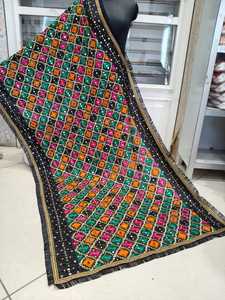 2026 Luxury Antique Handmade Silk <b>Shawl</b> New Design Heavy Mirror Work <b>Embroidered</b> <b>Shawl</b> Printed Ethnic Style for Women - Product Image 4