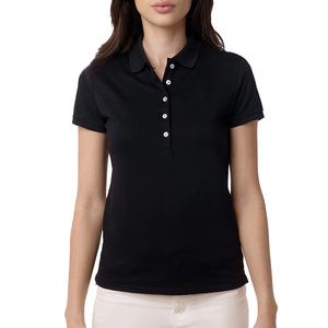 Polo de mezcla orgánica transpirable con costuras de contraste y Polo de mujer de corte Delgado Eco Conscious Pick para salir - Product Image 2