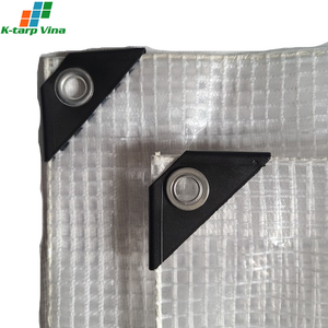 Bâche en polypropylène enduit de PE blanc transparent, traitée anti-UV, imperméable, pour auvent extérieur, tissu tissé, poids moyen, teinture unie - Product Image 4