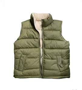 Haute qualité marque classique Couple hiver en plein air hommes réversible lavé Polyester rempli gilet corps plus chaud ras du cou bouffant - Product Image 4