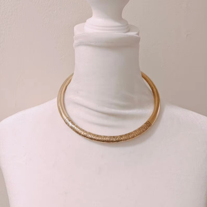 Charm Brass Golden Collar Declaración Gargantilla Gypsy Boho Tribal Joyería étnica - Product Image 1