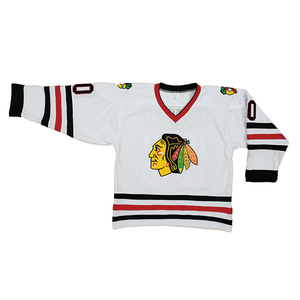 High Quality Custom Polyester Cut n Sew Ice <b>Hockey</b> Jersey Adults Sportswear with Embroidered Name Logos OEM Team Name Service - Product Image 3