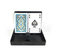 Jeu de cartes en plastique Star, 2 jeux de 104 cartes, motifs tapis A-K-Q-J, coins arrondis durables, finition vernie, portable, pour usage familial