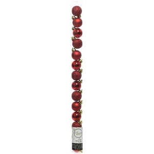 Amicasa Juego de 14 Bolas de Navidad de 3 cm, Bolas Rojas de Plástico para Decoraciones Festivas 9020458 - Product Image 1