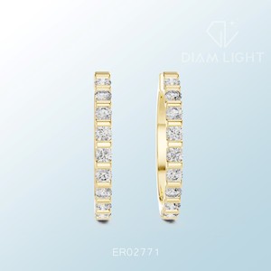 Daily Wear and Special Occasion Use Certified Round <b>Cluster</b> Earring Elegant Jewelry Design for Wedding Party Fashion - Product Image 3