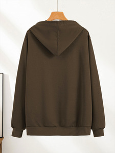 Sudaderas con capucha de poliéster de gran tamaño Unisex de peso pesado Impresión digital Patrón sólido personalizado Streetwear Bolsillo para hombres Invierno - Product Image 2