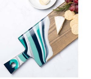 Tablero de pan de fruta de queso de resina de madera de estilo clásico, cortador deslizante fácil de cortar para cocina, restaurante, uso, suministro de fábrica - Product Image 4