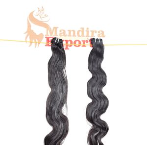 100% cabello virgen de templo indio barato sedoso Bodywave paquetes de cabello humano sin procesar procesamiento químico cabello humano indio crudo - Product Image 1
