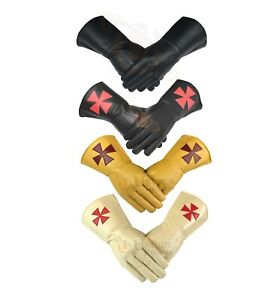 Guantes de cuero Master Mason Blue Lodge Guantes de cuero con guantes de cuero bordados de Pakistán - Product Image 4