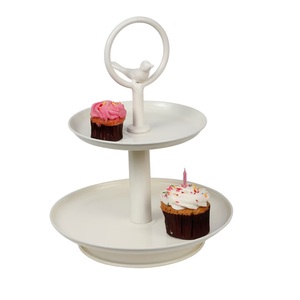 Support à gâteau mosaïque en bois personnalisable couleur marron avec finition mate forme ronde en différentes tailles - Product Image 3