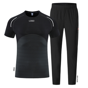 Bonnes couleurs Ensemble de shorts de sport décontractés pour hommes Workouts Gym Running Training Pants Chemise de sport élastique à séchage rapide pour hommes - Product Image 2
