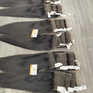 มัดผมมนุษย์มัดผมแบบปิดผมมนุษย์มัดเป็นช่อบางแบบ HD - Product Image 1