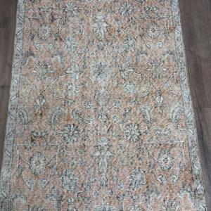 Alfombra Turca Vintage, Alfombra Decorativa de 3x5.5 pies (91x168 cm), Alfombra de Lana Marrón Abstracta - Product Image 3