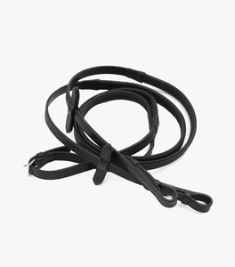 Riendas de Equitación Personalizadas al por Mayor, Venta Caliente 2025, Riendas Ecuestres de Cuero de Alta Calidad con Agarre Blanco y Negro - Product Image 3