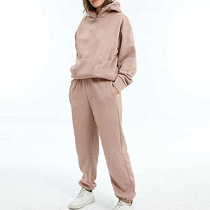 Survêtements décontractés à capuche pour femmes 2026, 2 pièces, personnalisés, respirants, 100 % coton, haute qualité, vente en gros, prix raisonnable - Product Image 3