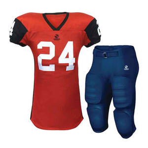 Camisetas de fútbol americano en blanco personalizadas, uniformes de fútbol americano transpirables de gran tamaño personalizados al por mayor - Product Image 1