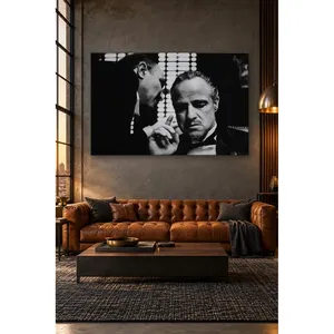 Impression sur toile en noir et blanc de la scène du film Le Père Noël (Fida) - Product Image 1