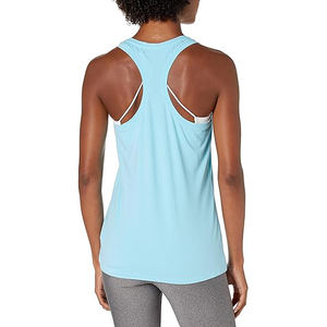 breathable stretch cotton spandex gym women <b>sleeveless</b> fitness workout tank <b>top</b> - Product Image 2