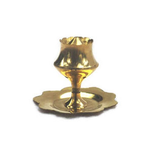 Quemador de incienso de latón, Metal pulido brillante - Product Image 2