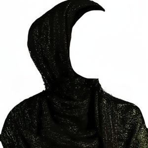 <b>Black</b> Glitter Square Hijab <b>Scarf</b> for Muslims Traditional Spring Style Shawl - Product Image 1