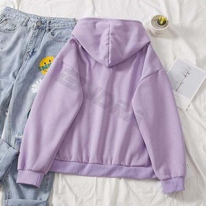 เสื้อสเวตเตอร์ผ้าฝ้ายมีฮู้ดสำหรับผู้หญิง, เสื้อสเวตเชิ้ตลำลองโอเวอร์ไซส์ลายกราฟิกเกาหลีผ้านุ่มสบายดีไซน์น่ารักใส่ได้หลายโอกาสอินเทรนด์ - Product Image 5
