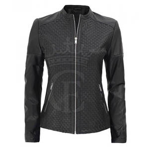 2025 unisexe Design couleur femmes veste en cuir véritable personnalisé haute qualité femmes veste en cuir en gros - Product Image 4