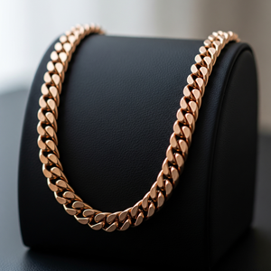 Acheter en gros collier à maillons en argent sterling 925 de haute qualité sur mesure collier unisexe plaqué or rose bijoux fins - Product Image 3