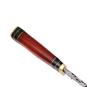 Jexmoo Couteau de skinner en acier damas personnalisé fait à la main avec manche en résine gaine en cuir OEM cadeau parfait Camping chasse - Product Image 4