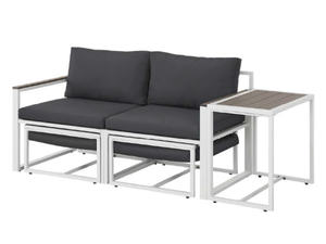 Ensemble de patio extérieur de haute qualité Mobilier d'extérieur de couleur grise Tailles personnalisées Ensemble Bari Cadre en acier Grossiste - Product Image 3