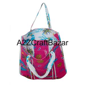 Bolsa de Mano Acolchada de Algodón para Mujer, Estampado Indio, Hecha a Mano, Bolsa de Hombro para Oficina, Universidad y Viajes, Bolsa de Compras de Uso Diario - Product Image 4