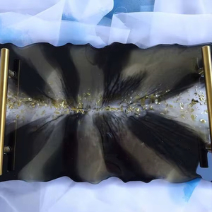 Resin <b>Decorative</b> Tray in Multiple Colors Rectangle Home <b>Decor</b> Resin Tray High Quality - Product Image 1