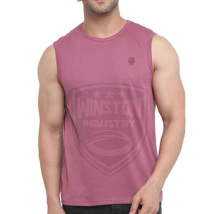 เสื้อกล้ามผู้ชายแขนกุดทำจากผ้าฝ้ายระบายอากาศบริการ OEM - Product Image 1