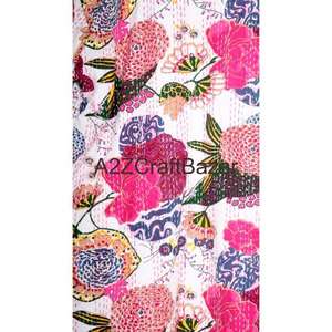 Bata Kimono de Algodón 100% de Primera Calidad, Color Blanco, Estilo Kantha, para Mujer, de la India - Product Image 4