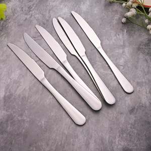 ShinyChic Set of 6 Stainless Steel <b>Knives</b> Silver Mirror Polish Minimalist Design Modern Premium <b>Knife</b> Pair - Product Image 2