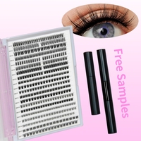 Kit de Pestañas Segmentadas 3D 40D 50D 100D 200D con Logotipo Personalizado, Marca Privada, Material PBT, Cruelty-Free, Reutilizables, 8-18mm