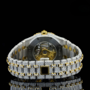 Montre tendance moissanite glacée style hip hop pour hommes, montre de luxe en diamant, bijoux plaqués or, vente en gros - Product Image 4