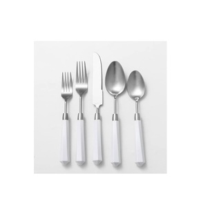 Ensemble de couverts en acier inoxydable de qualité supérieure avec manche en résine, fait à la main, durable, pour hôtel, maison, dîner, cuillère, fourchette - Product Image 5