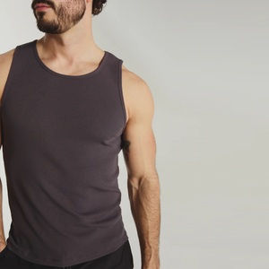 Wholesale Custom White Seamless Fitness Tank <b>Tops</b> Men's Cotton Gym Vest Breathable Cotton Undershirt <b>String</b> Casual Knitted - Product Image 3
