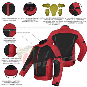 Veste de moto Cordura personnalisée Sportswear textile de protection pour la course automobile fabriqué au Pakistan - Product Image 3