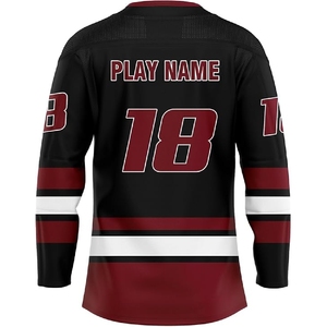 Jersey de hockey sobre hielo personalizado para hombre recién llegado con logotipo sublimado 100% poliéster transpirable y de secado rápido para adultos - Product Image 6