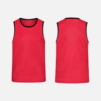 Maillots de football personnalisés sans manches, maillot de football unisexe, 100% polyester, vêtements de sport de football, veste en mesh d'entraînement, couleur personnalisée