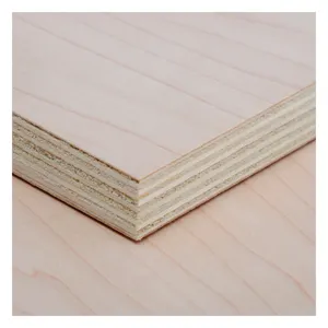 Custom best quality 18MM thickness White Lacquered Maple Plywood for manufacturing