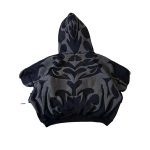 Sweat à capuche court chaud d'hiver pour femmes, manches longues, sweat à capuche, sweat-shirt à capuche, poids lourd, décontracté, hauts courts pour la mode. - Product Image 4