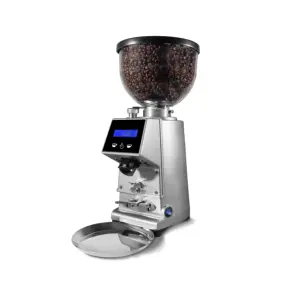 QUALITY ITALIAN PROFESSIONAL COFFEE GRINDER ONDEMAND FOR CAFES AND HORECA FLAT BURRS 58mm METAL GREY