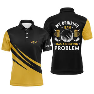 Polos de sublimación de alta calidad, camisetas polo de sublimación de manga corta de gran tamaño para hombres, camiseta de Golf personalizada - Product Image 5