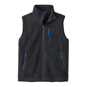 Wholesale Premium Quality Summer Fashion Custom Sherpa Fleece Vest Turtleneck Zipper Pocket Windproof Waterproof <b>Waistcoat</b> Men - Product Image 4